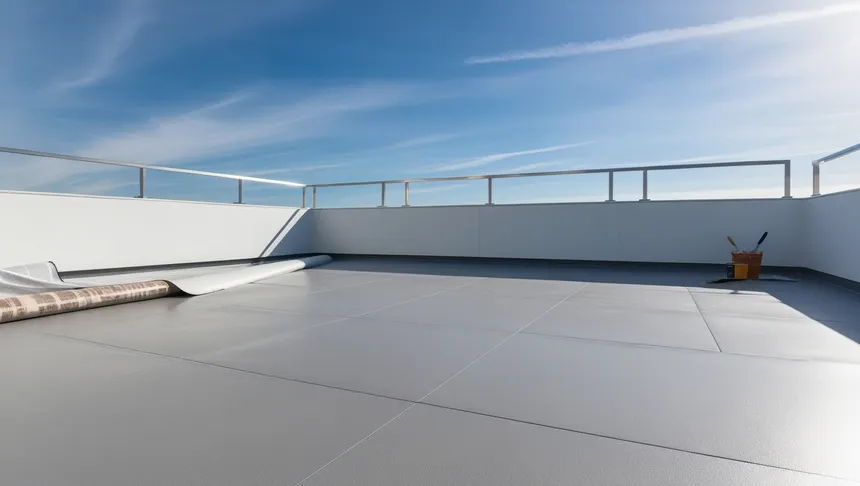 Haribo raktár tetőterasz szigetelés. Budakalász.